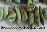 CNG579 15.5 inches 8*20mm nuggets african turquoise chips beads