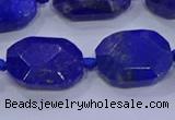 CNG5817 15.5 inches 10*14mm - 12*16mm faceted freeform lapis lazuli beads