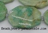 CNG5839 15.5 inches 20*30mm - 35*45mm faceted freeform amazonite beads