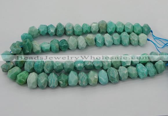 CNG5840 15.5 inches 12*16mm - 13*18mm faceted nuggets amazonite beads