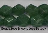 CNG5843 15.5 inches 14*15mm faceted nuggets green strawberry quartz beads