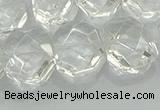 CNG5860 15.5 inches 8*12mm - 12*16mm faceted freeform white crystal beads