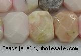 CNG5873 8*12mm - 12*16mm faceted freeform natural pink opal beads