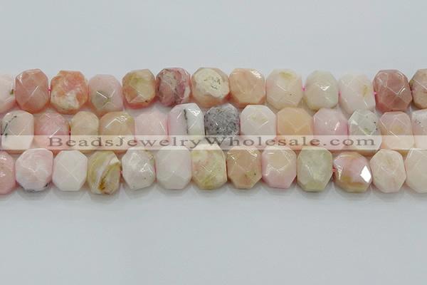 CNG5873 8*12mm - 12*16mm faceted freeform natural pink opal beads