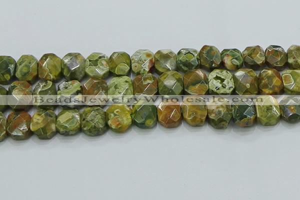 CNG5876 15.5 inches 8*12mm - 12*16mm faceted freeform rhyolite beads