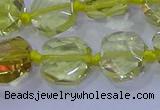 CNG5880 15.5 inches 10*12mm - 10*14mm faceted freeform lemon quartz beads