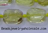 CNG5881 15.5 inches 10*14mm - 12*16mm faceted freeform lemon quartz beads