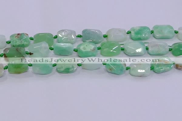 CNG5898 10*14mm - 12*16mm faceted freeform Australia chrysoprase beads