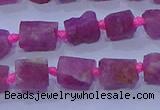 CNG5912 15.5 inches 4*6mm - 6*10mm nuggets rough pink tourmaline beads