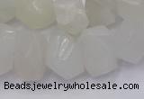 CNG5931 10*14mm - 13*18mm faceted nuggets white moonstone beads