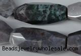 CNG600 13*28mm - 14*34mm faceted rice Indian agate nugget beads