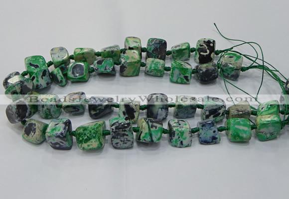 CNG6006 15.5 inches 12*16mm - 15*18mm nuggets agate beads