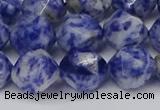 CNG6031 15.5 inches 12mm faceted nuggets blue spot stone beads