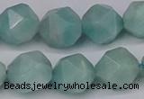 CNG6035 15.5 inches 12mm faceted nuggets amazonite beads