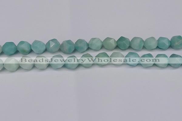 CNG6035 15.5 inches 12mm faceted nuggets amazonite beads