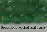 CNG6101 15.5 inches 8mm faceted nuggets green aventurine beads