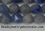 CNG6102 15.5 inches 8mm faceted nuggets blue aventurine beads