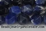 CNG6104 15.5 inches 8mm faceted nuggets sodalite gemstone beads