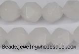 CNG6186 15.5 inches 10mm faceted nuggets white jade beads