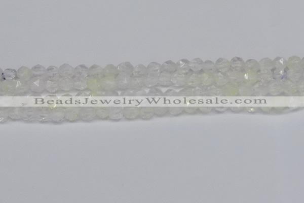 CNG6258 15.5 inches 6mm faceted nuggets green cherry quartz beads