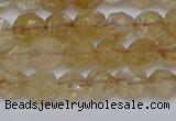 CNG6259 15.5 inches 6mm faceted nuggets coffee cherry quartz beads