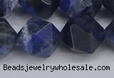 CNG6298 15.5 inches 14mm faceted nuggets sodalite beads