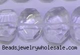 CNG6300 13*18mm - 15*20mm faceted freeform white crystal beads