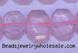 CNG6301 15.5 inches 13*18mm - 15*20mm faceted freeform rose quartz beads