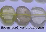 CNG6304 15.5 inches 13*18mm - 15*20mm faceted freeform lemon quartz beads