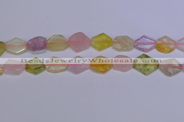 CNG6338 15.5 inches 14*18mm - 16*22mm freeform mixed quartz beads