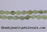 CNG6357 14*18mm - 16*22mm freeform green matte rutilated quartz beads