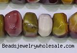 CNG6384 15.5 inches 6*14mm - 8*14mm nuggets mookaite beads