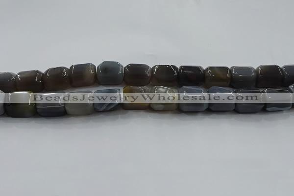 CNG6410 15.5 inches 15*20mm faceted nuggets grey agate beads