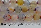 CNG6500 15.5 inches 6mm faceted nuggets agate beads wholesale