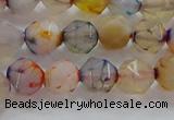 CNG6501 15.5 inches 8mm faceted nuggets agate beads wholesale