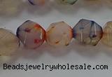 CNG6502 15.5 inches 10mm faceted nuggets agate beads wholesale