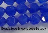 CNG6509 15.5 inches 8mm faceted nuggets blue agate beads