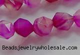 CNG6522 15.5 inches 10mm faceted nuggets line agate beads