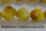 CNG6533 15.5 inches 12mm faceted nuggets golden tiger eye beads