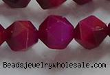 CNG6537 15.5 inches 12mm faceted nuggets red tiger eye beads