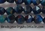 CNG6538 15.5 inches 6mm faceted nuggets blue tiger eye beads