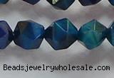 CNG6541 15.5 inches 12mm faceted nuggets blue tiger eye beads