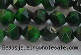 CNG6546 15.5 inches 6mm faceted nuggets green tiger eye beads