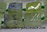 CNG6810 15.5 inches 8*12mm - 10*16mm nuggets prehnite beads