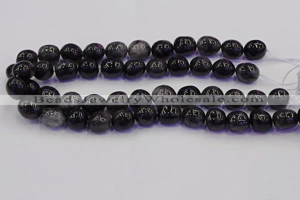 CNG6869 12*16mm - 13*18mm nuggets black rutilated quartz beads