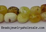 CNG6880 15.5 inches 8*12mm - 10*14mm nuggets yellow opal beads