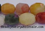 CNG6890 12*16mm - 13*18mm faceted nuggets mixed rutilated quartz beads