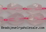 CNG6916 15.5 inches 12*16mm - 13*18mm faceted nuggets rose quartz beads