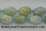 CNG6918 15.5 inches 8*12mm - 12*16mm faceted nuggets aquamarine beads