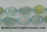 CNG6920 15.5 inches 8*12mm - 12*16mm faceted nuggets aquamarine beads